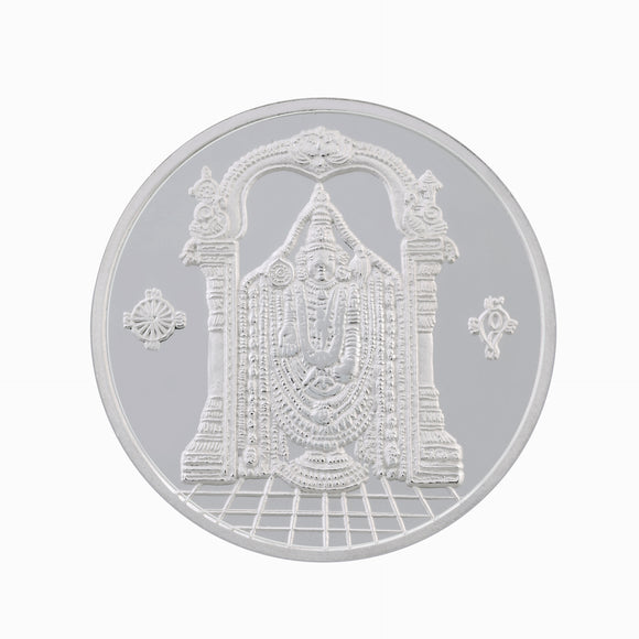 20 Gram Lord Balaji Silver Coin (999 Purity) - Bangalore Refinery